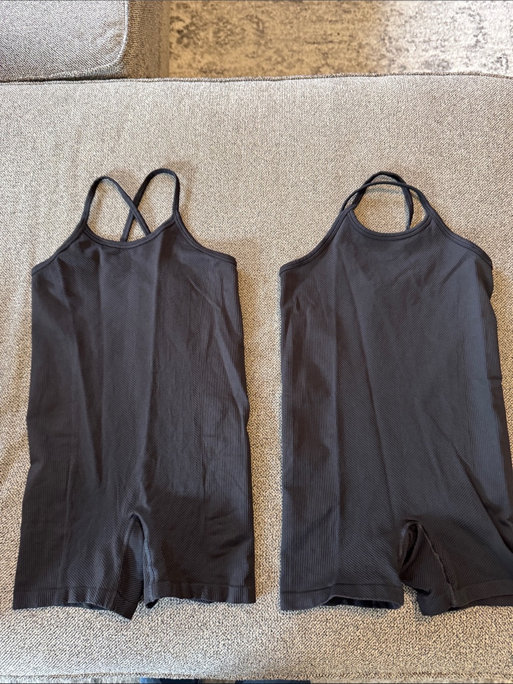 all in motion Black Ribbed One Piece